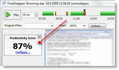 TimeSnapper Productivity Score