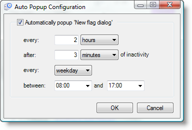 TimeSnapper Auto Popup Configuration